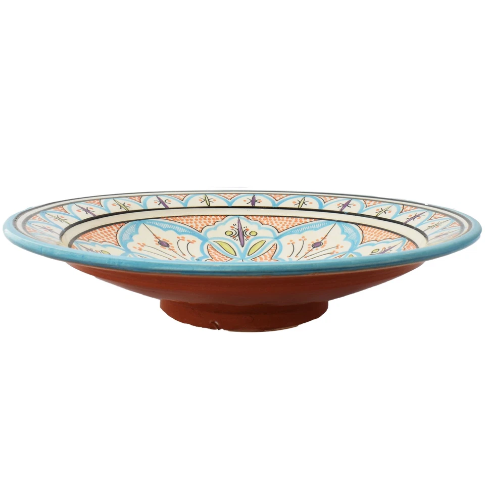 Tazón Oriental de Cerámica Hecho a Mano 35 cm, Exterior, Multicolor - Imagen 3 de 4