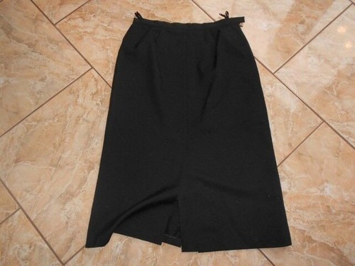 D2672 Markenlos Laine Jupe 42 Noir Uni Bien - Photo 1/1