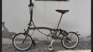 Bici Pieghevole Brompton C line (3 marce) Raw Lacquer Gold Taglia M usata