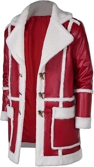 Men's Red Santa Claus Costume Jacket Christmas Movie Cosplay Holiday Wear - Image 2 of 4