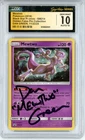 CGC GEM MINT 10 Auto 10 Authentic Signed Green Pokemon TCG Mewtwo SM214 Sm Holo