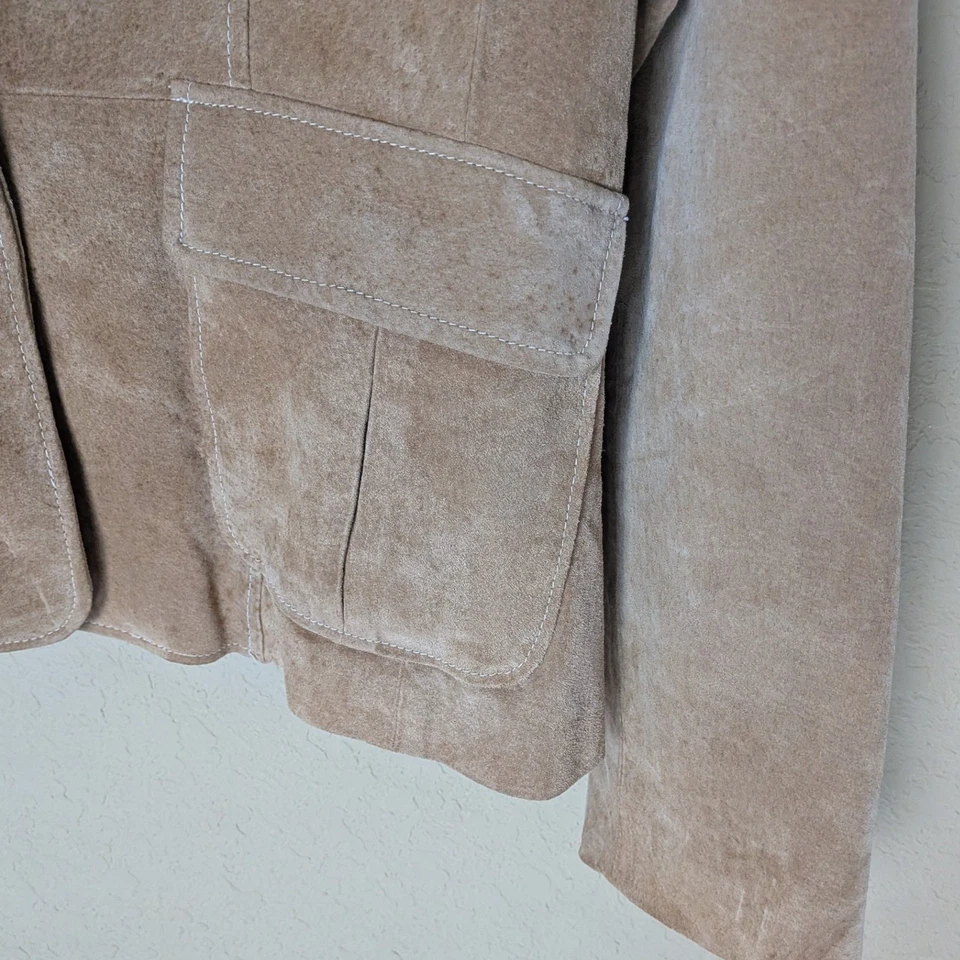 Jaqueta Blazer Wilsons Couro Maxima Camurça Feminina GG Bronzeada — Leia a Descrição - Imagem 2 de 4