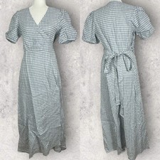 Reformation 100% Linen Weiss Dress Womens Size Large $278 USD NEW Wrap Maxi Boho