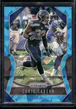 2019 Panini Prizm #259 Chris Carson Blue Ice #/99