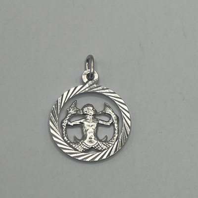 Aquarius Sterling Silver Charm