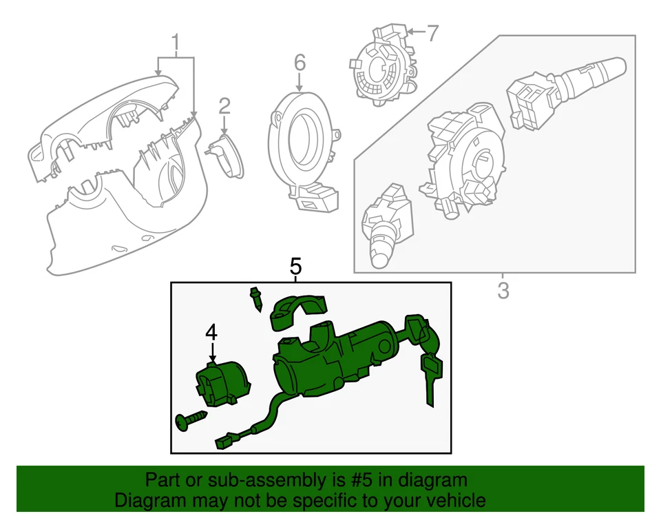Nissan NV200 2013-2021 genuino - cilindro de bloqueo de encendido D8700-3LM0A Foto 3 de 3