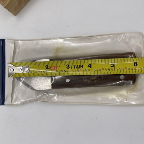 Coltelli marcatura utensili manuali corona lama 2" destra e sinistra LOTTO 2 manico legno - Foto 14 di 14