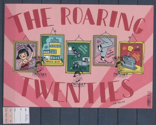 XE63125 Belgium 2020 FDC cancel roaring twenties XXL sheet used