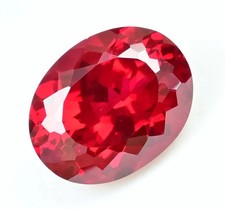 7.25 Ct Natural Certified Blood Red Ruby Oval Cut Faceted Loose Gemstone
