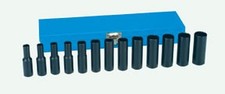 3/8" Drive 13 Piece Deep Metric Set - 12 Point 1203MD GREY PNEUMATIC Metal Black