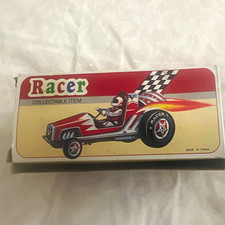 Tin Racer Collectible Toy Car, Vintage Reproduction Made in China, 17 Adult