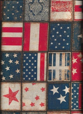 100% cotton Patriotic Fabric ''American Quilt'' by David Textiles