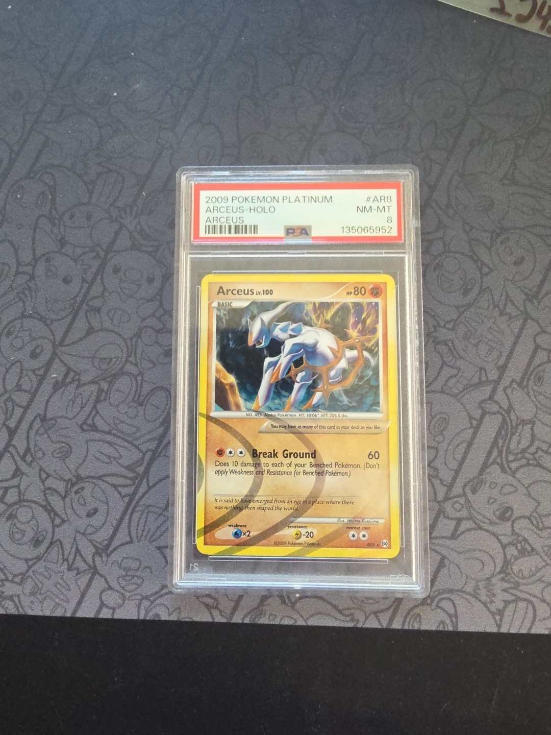 Pokemon:  Arceus #AR8 Platinum Arceus Holo Rare 2009 Vintage - PSA 9 - D122