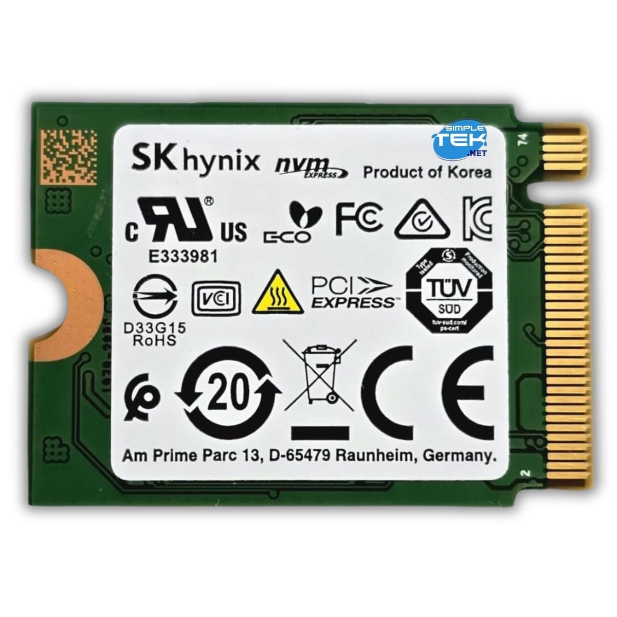 Skhynix Bc501 Ssd 2230 256Gb Nvme Pcie Hfm256gdgtng-87A0A  Refurbished