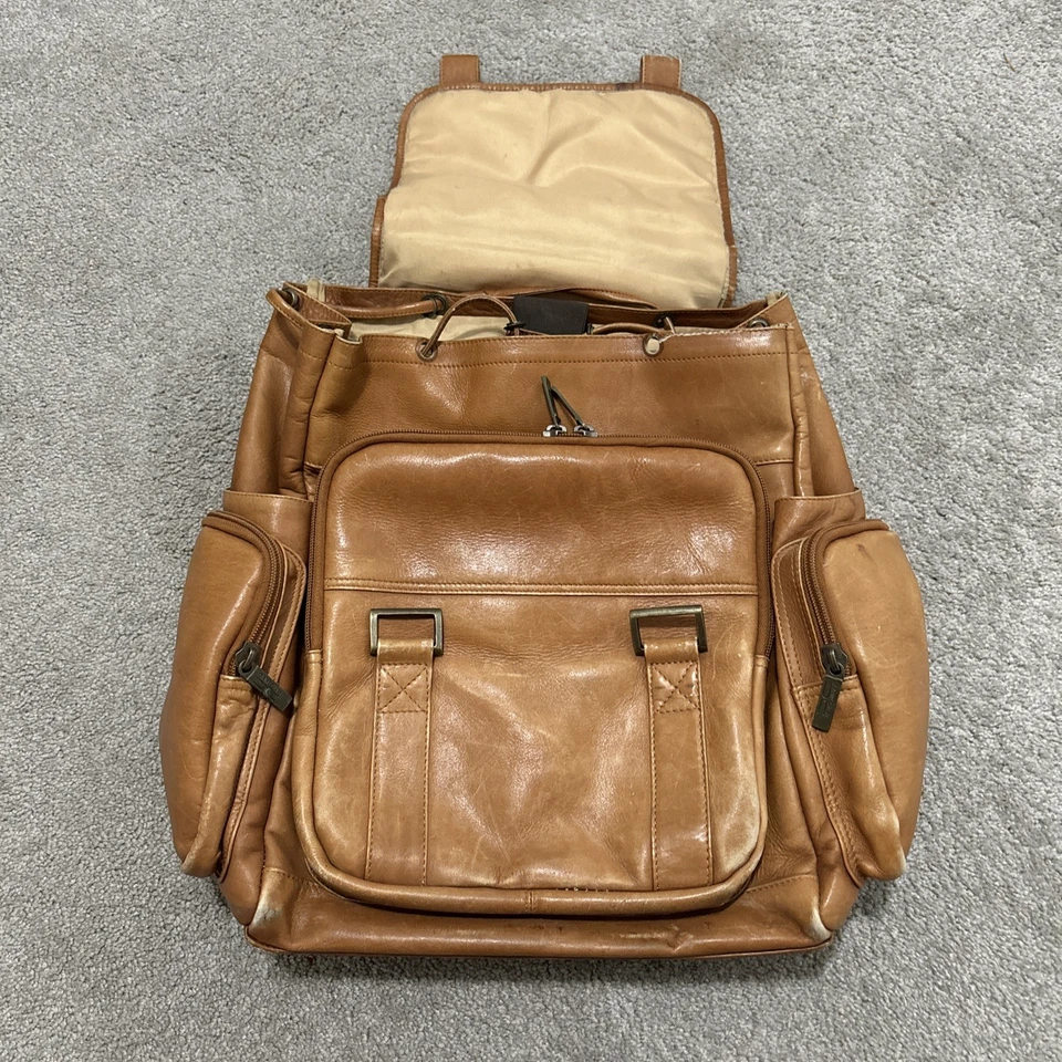 Claire Chase Backpack Leather Tan Brown Read - Image 4 of 4