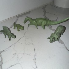 Marx Allosaurus Dinosaur 1960s Prehistoric Playset Vintage Green Plastic See Pho