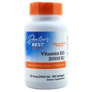Doctor's Best Vitamin D3 (2000IU)  180 sgels