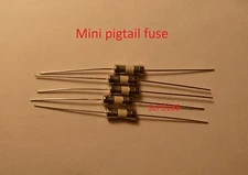 ( 5pcs ) 3.15 amp Ceramic Mini Pigtail Slow blow fuse 120V  To  250V  3mmx11mm