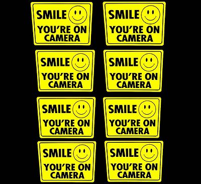 LOT OF 8 SMILE YOURE ON STORE SECURITY CCTV VIDEO CAMERA OUTDOOR ...