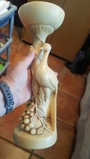 Alibaster Bird Cream Statue