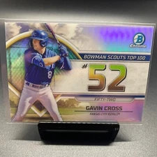 2023 Bowman Chrome #BTP-52 Gavin Cross Bowman Scouts Top 100 Kansas City Royals