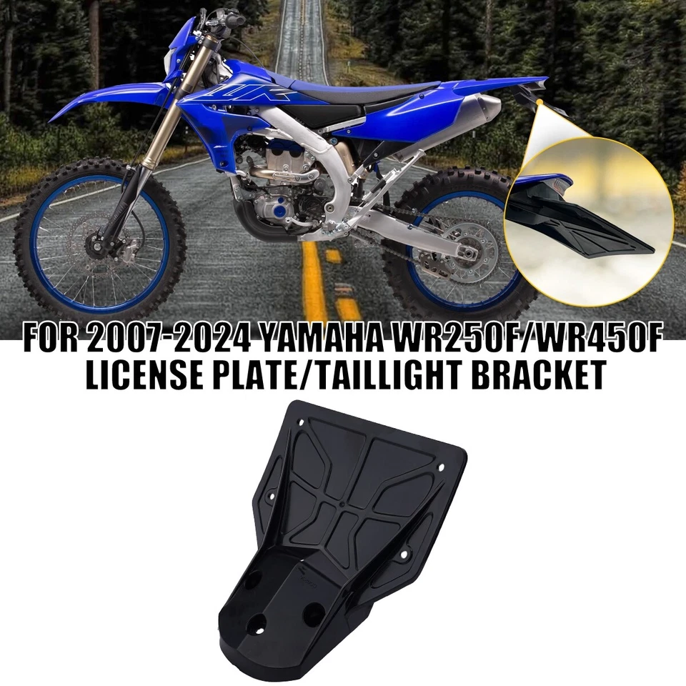 Yamaha WR250F/WR450F 2007-2024 matrícula/montaje de luz trasera/guardabarros trasero Foto 2 de 4