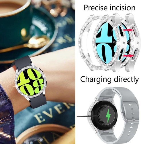 For Samsung Galaxy Watch 7 6 5 4 40/44mm Bling Diamond Hard PC Bumper Case Cover - Picture 4 of 23