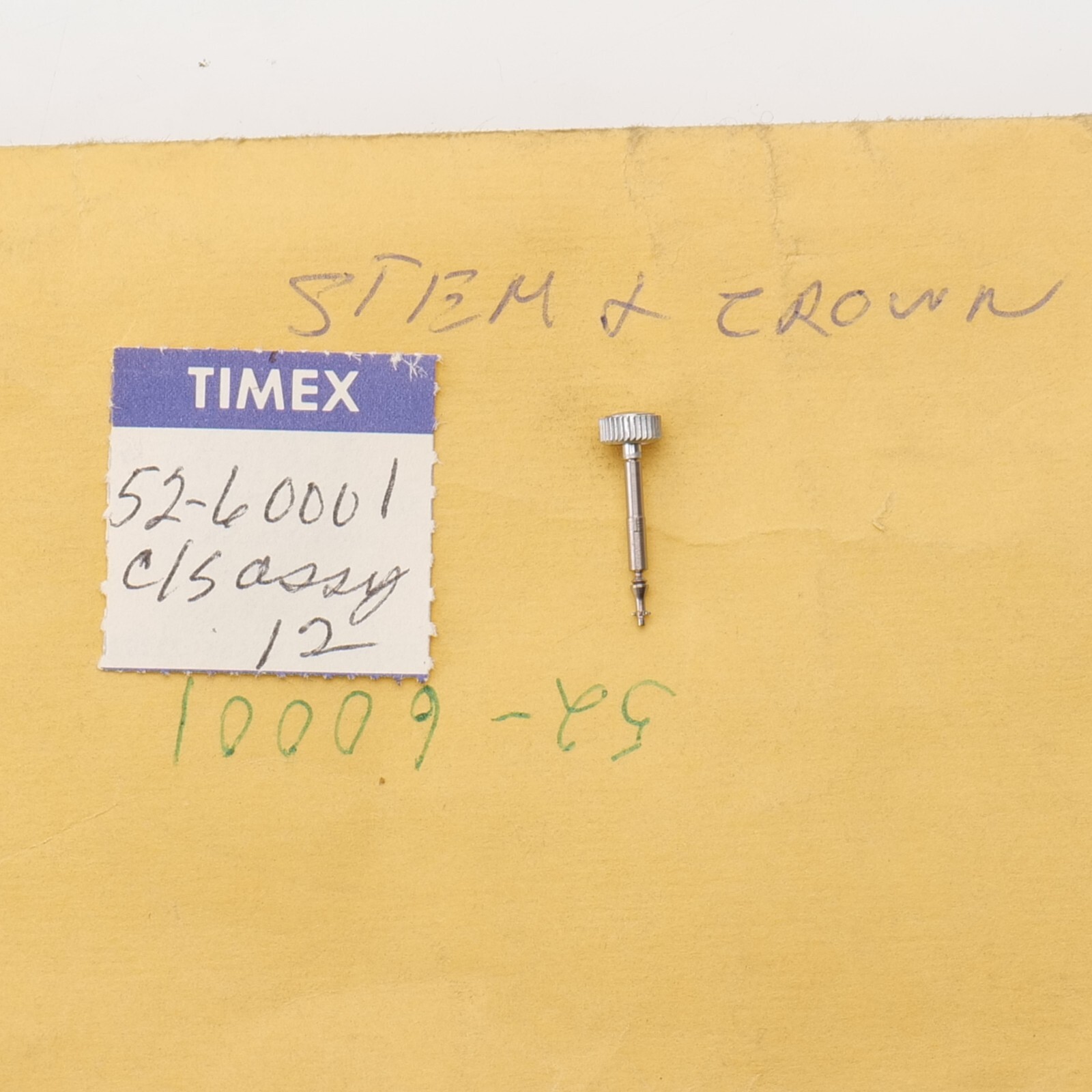 Timex Part #52-60001 - Winding Stem & Crown Assembly NOS Watchmakers ...