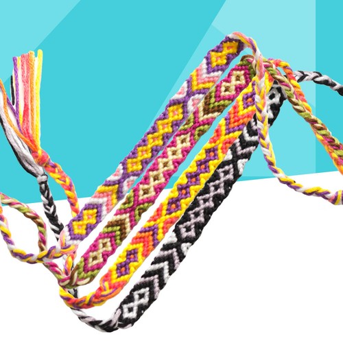 8 Pcs Colorful Rope Beaded Bracelets Boho Hand Braided Friendship Girl - Picture 1 of 19