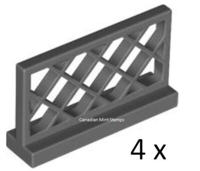 New Lego 4x Dark Bluish Gray Fence 1 x 4 x 2 Lattice 3185