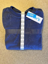 New Boys 6-14 Carter's One-Piece Fleece Footed Pajamas-Blue Bear