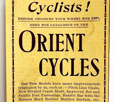 Orient Cycles Bicycles 1897 Advertisement Victorian Bikes Tandems DWFF16