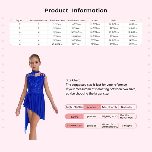 Kids Girls Dress Dance Dancewear Wrap Skirts Leotard Gymnastics Rhinestones - Picture 43 of 62