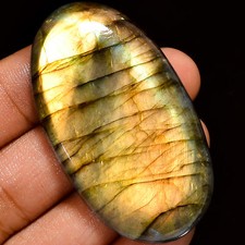 Natural Labradorite Oval Shape Cabochon Loose Gemstone 124 Ct 52X29X9 mm EE37357
