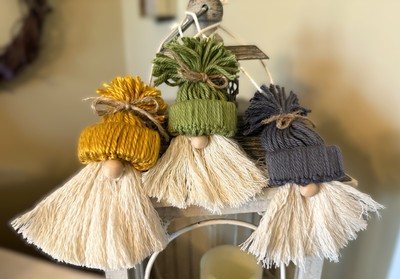 Gnome Yarn Ornaments