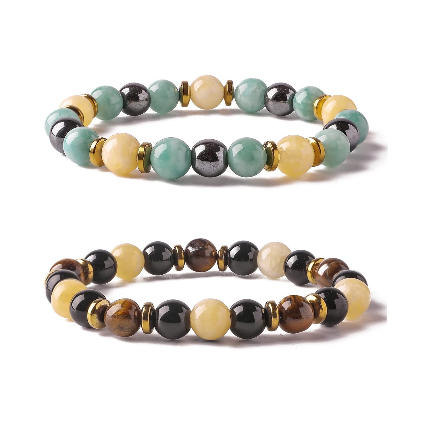 Citrine Crystal Bracelet Feng Shui Black Obsidian Wealth Bracelet Tiger Eye Hema