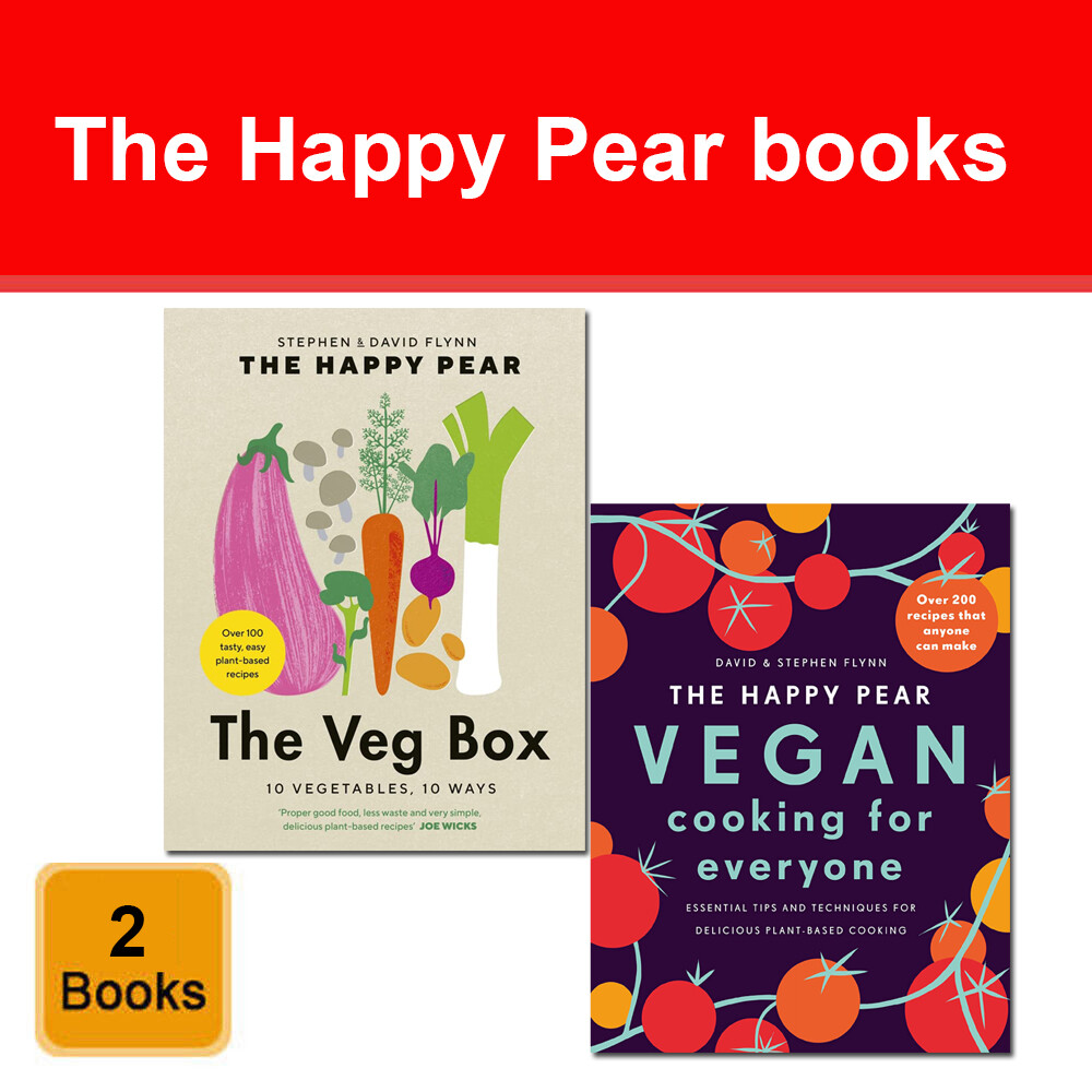 Happy Pear Vegan Cooking for Everyone, Veg Box 2 Books Set David & Stephen Flynn