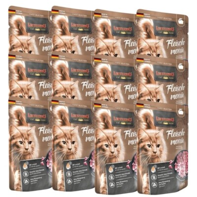 12x85g LEONARDO Finest Selection Fleischmenü Huhn Rind Lamm Lachsöl getreidefrei