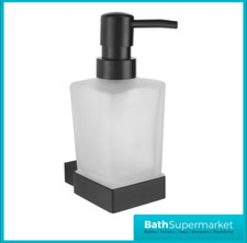 Matt Black Wall Mounted Bathroom Accessories - Modern 10 Piece Choice - UK Stock