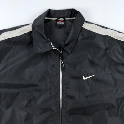 Vintage Nike Track Jacket Mens XL Black Essentials Windbreaker | eBay