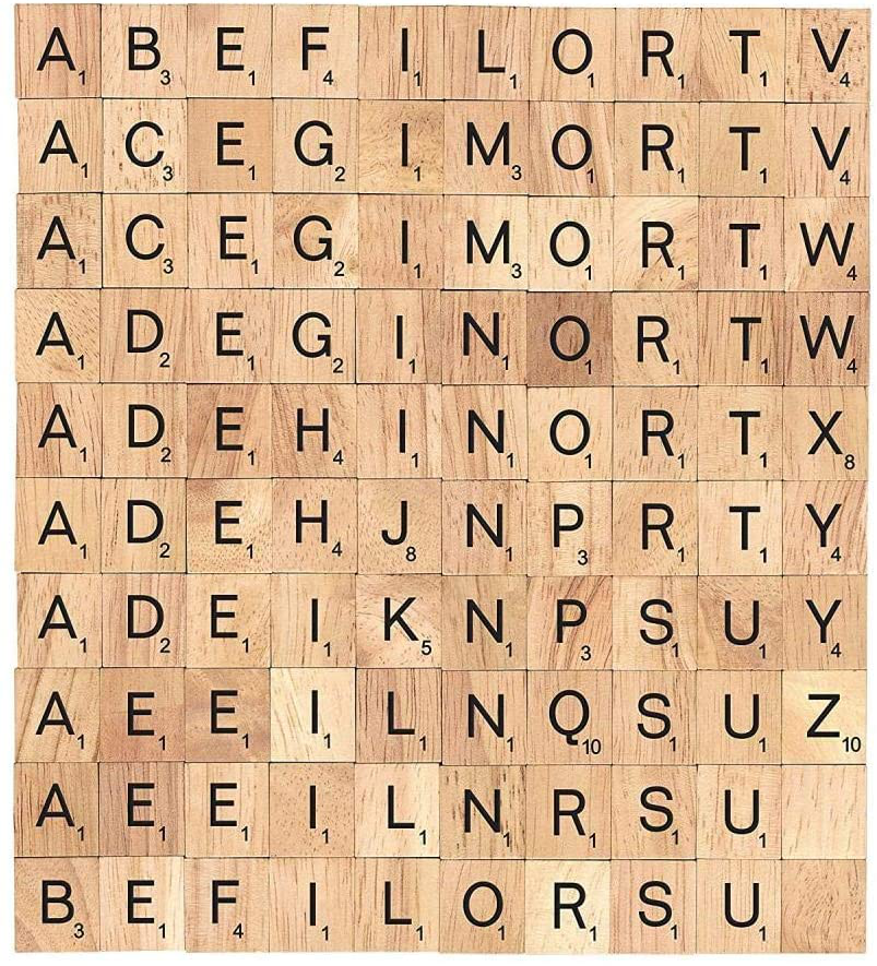 500 Pcs Wood Scrabble Tiles Letters 5 Complete Sets Of For Sale Online Ebay