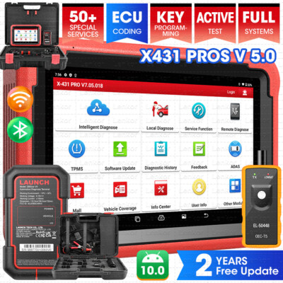 LAUNCH X431 Pros V5.0 Elite Bidirectional Car Diagnostic Scanner Tool Key Coding