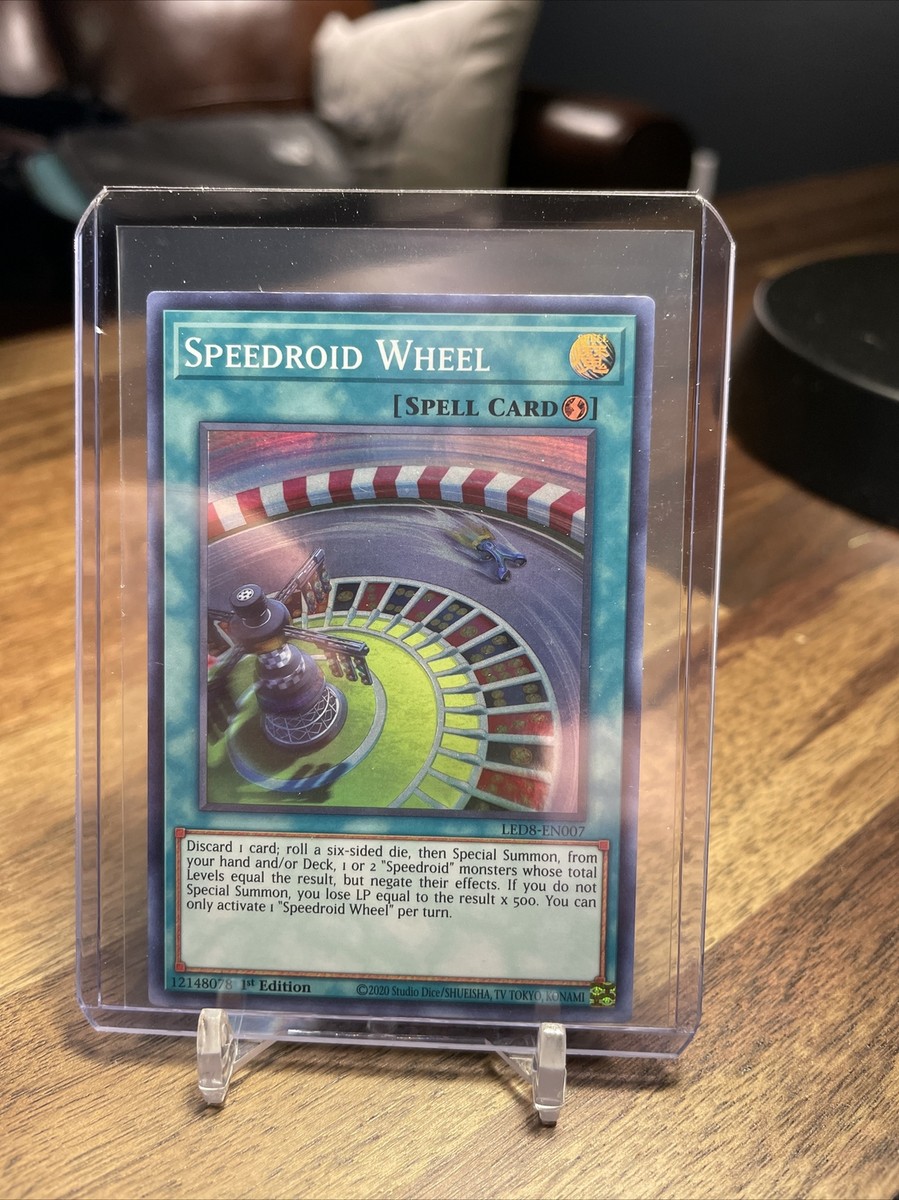 Yugioh! Speedroid Wheel - LED8-EN007 - Super Rare - 1st Edition Near Mint, Engli Yugioh! Speedroid Wheel - LED8-EN007 - Super Rare - 1st Edition Near Mint, Engli