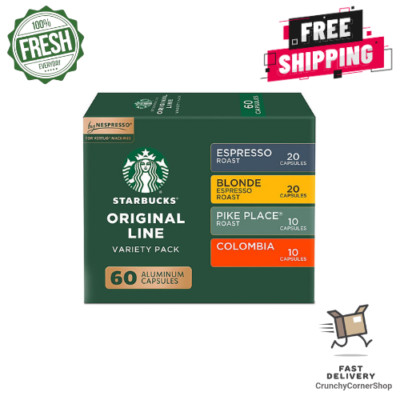 Starbucks by Nespresso Coffee Pods, Variety Pack, 60 ct. FREE SHIPPING