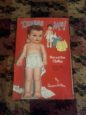 Vintage 1950 Queen Holden Dress Me Whitman Publishing Paper Dolls Cut Out Doll