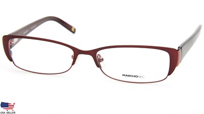 NEW MARCHON NYC EAST SIDE ELLINGTON 604 SATIN BURGUNDY EYEGLASSES 53-16-135mm