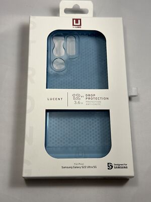 UAG Slim Case for Samsung Galaxy S22 Ultra Clear Blue Cerulean