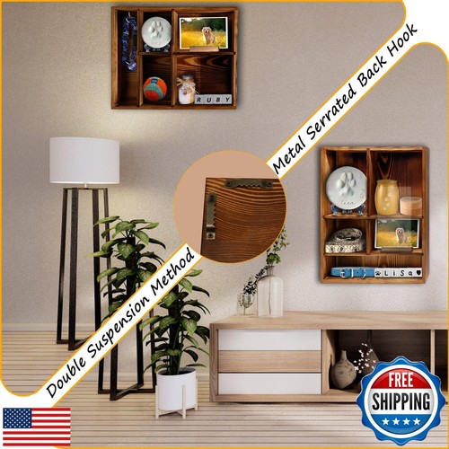 Sofunii Pet Memorial Shadow Box with Shelves for Dogs or Cats,11 * 14" Solid  - Picture 4 of 5