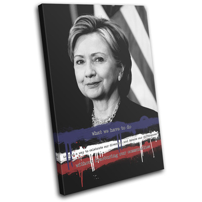 US Politic Clinton Iconic Celebrities SINGLE Leinwand Wand Kunst Bild drucken