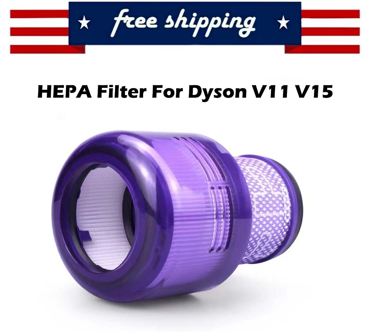 V11 Vacuum Filter Replacement Parts Compatible with Dyson V15 Detect  Cordless